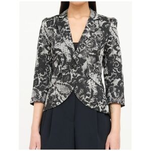 Smythe Lace Print Single Button Blazer